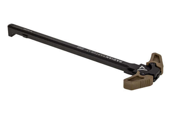 Radian Raptor SR25 LT ambi charging handle FDE is made from 7075-T6 aluminum
